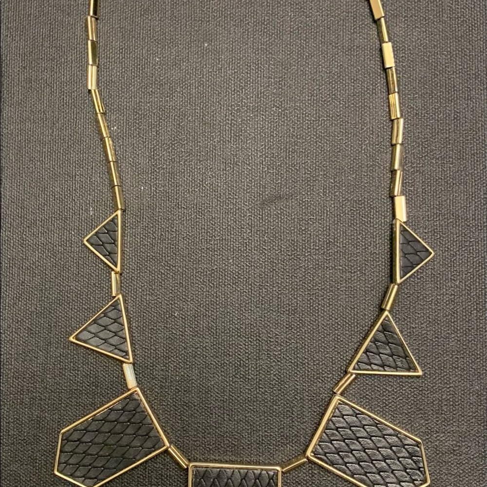 House of Harlow 1960 BlackStationLeatherNecklace - Picture 2 of 5